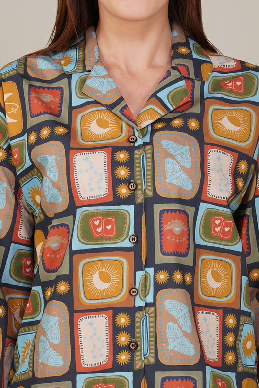 Cosmic Bloom Pajama Set - thebriefsstory