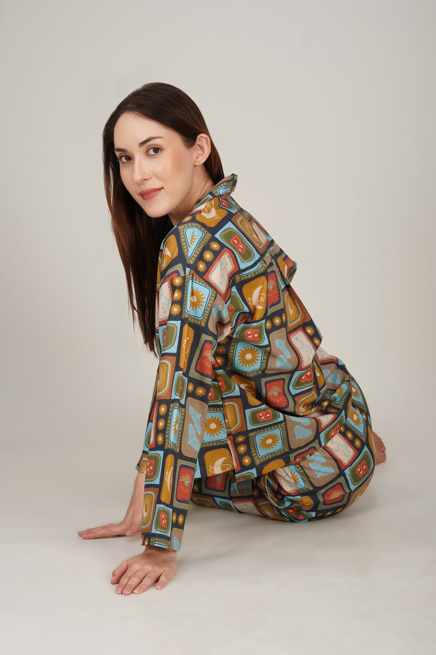 Cosmic Bloom Pajama Set - thebriefsstory