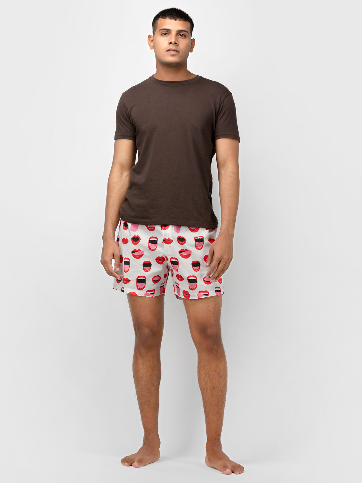 Surprise White Printed Cotton Boxer - thebriefsstory