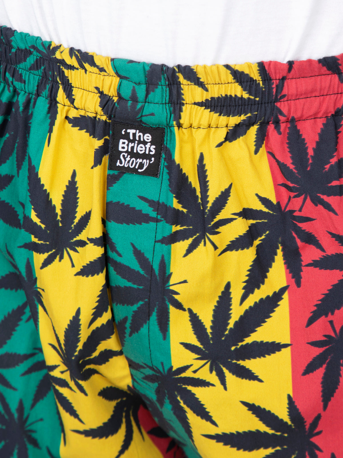 Multicolored Leaf Printed Cotton Boxers - thebriefsstory