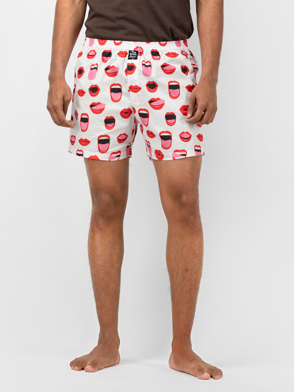 Surprise White Printed Cotton Boxer - thebriefsstory