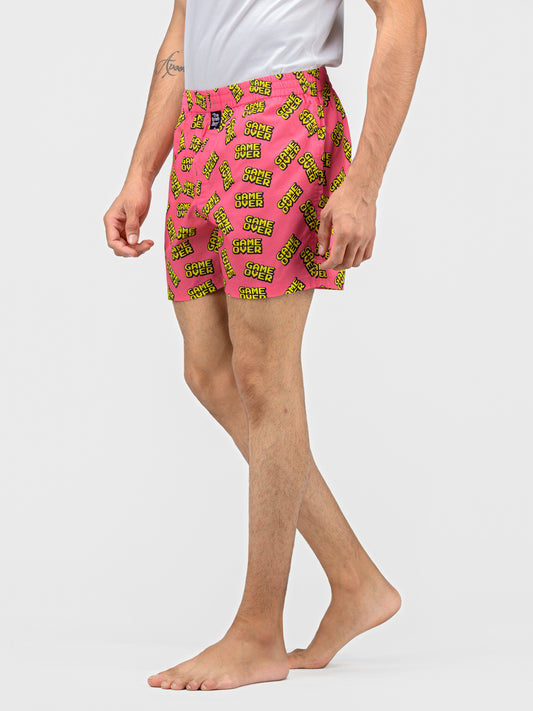 Wanna Play Pink printed cotton boxers - thebriefsstory