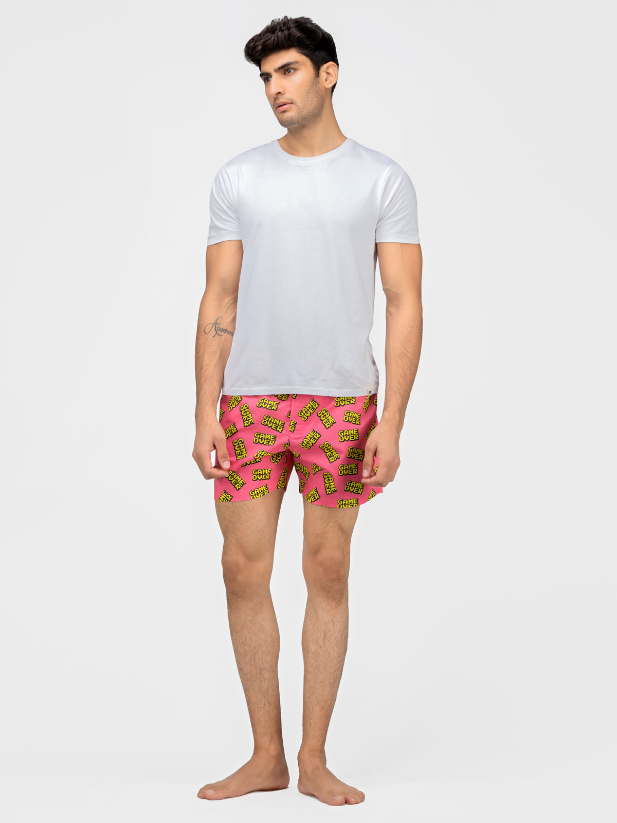 Wanna Play Pink printed cotton boxers - thebriefsstory