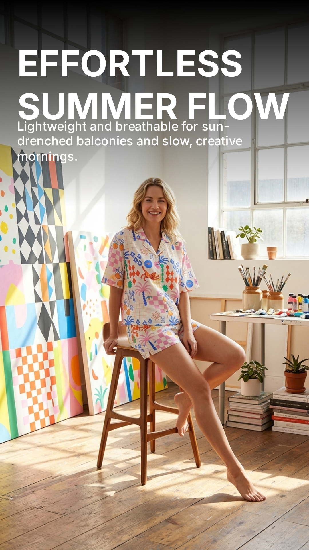 Women's cotton short sets