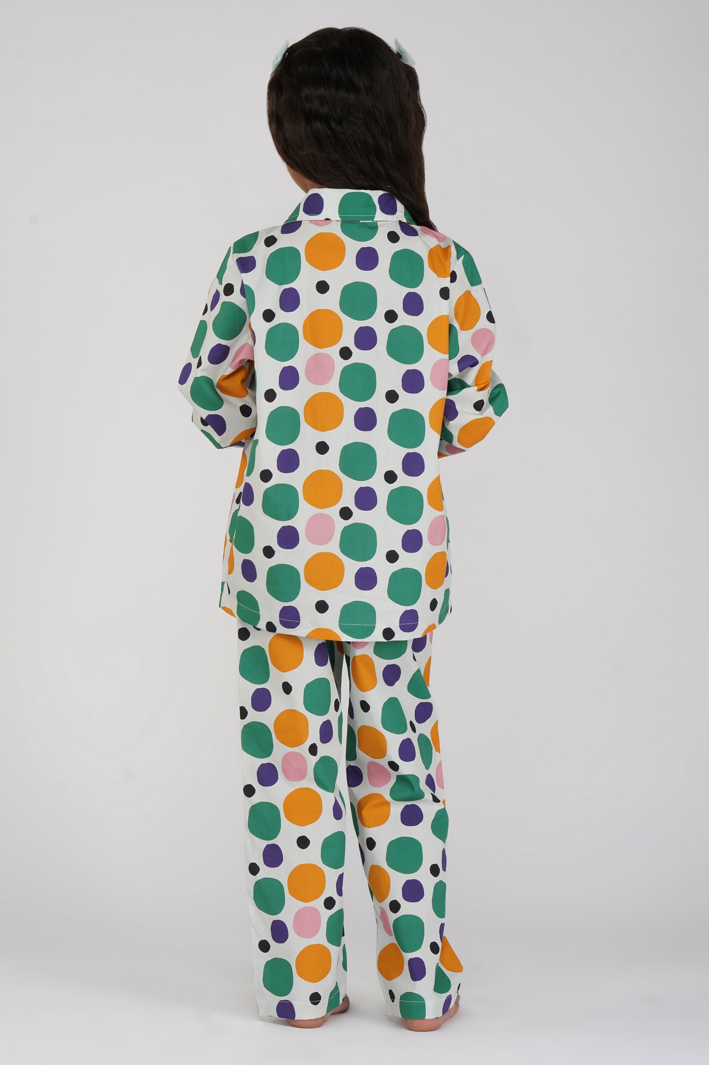 Colorful Polka Print Cotton Nightsuit