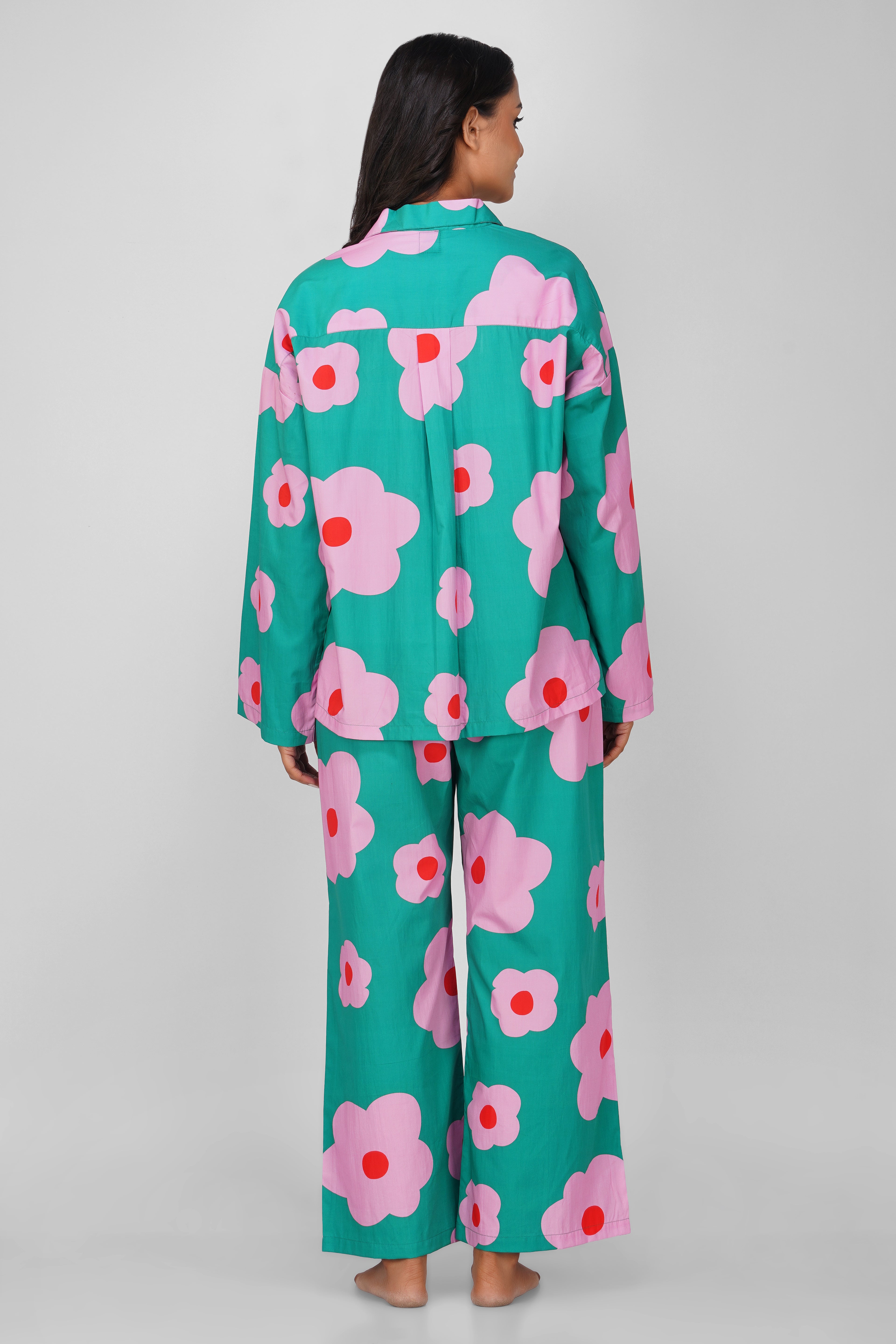 Green Flower Power Pajama Set - thebriefsstory