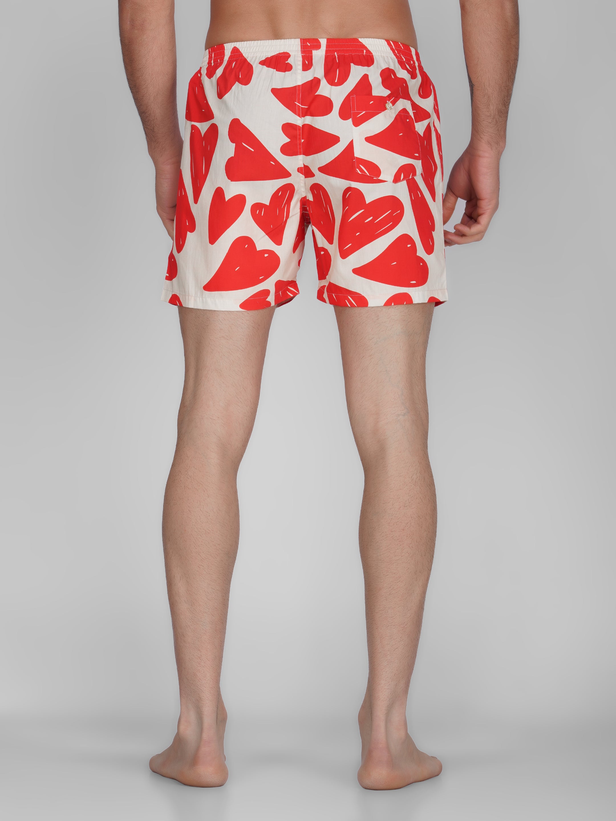 Val Heart Print Cotton Boxer Shorts - thebriefsstory