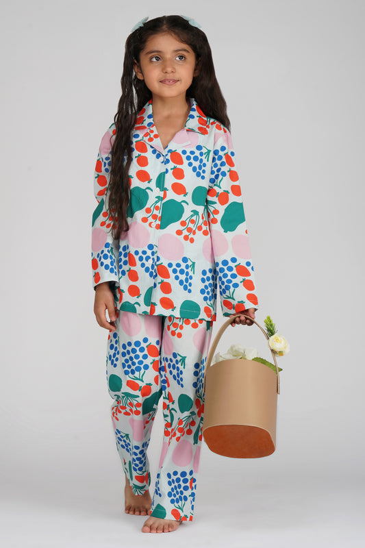 Cherry Print Cotton Nightsuits