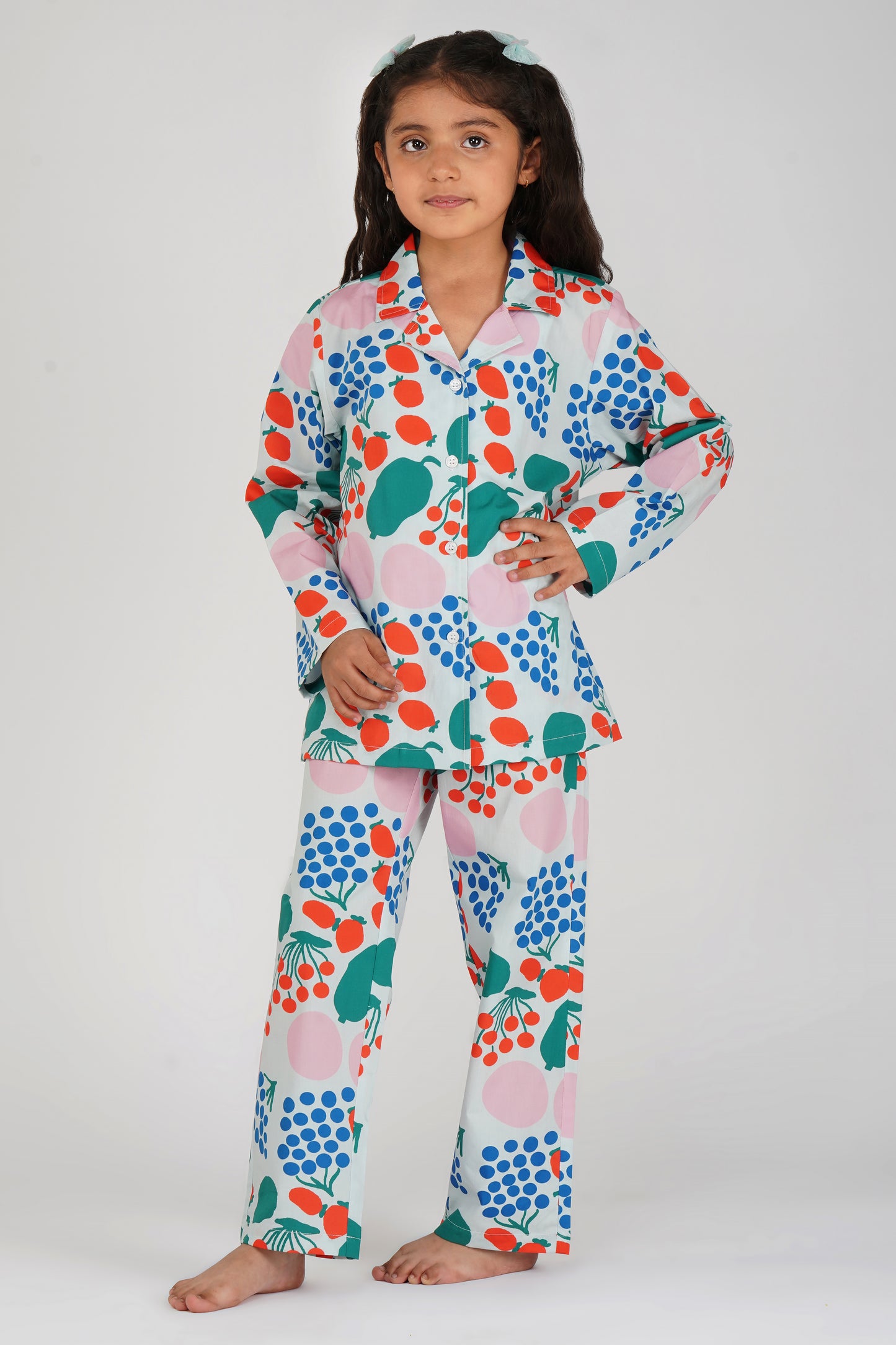 Cherry Print Cotton Nightsuits