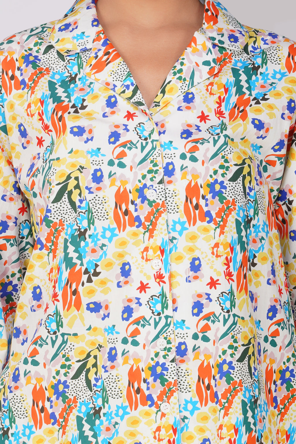 Multi color floral print Cotton Nightsuit - thebriefsstory