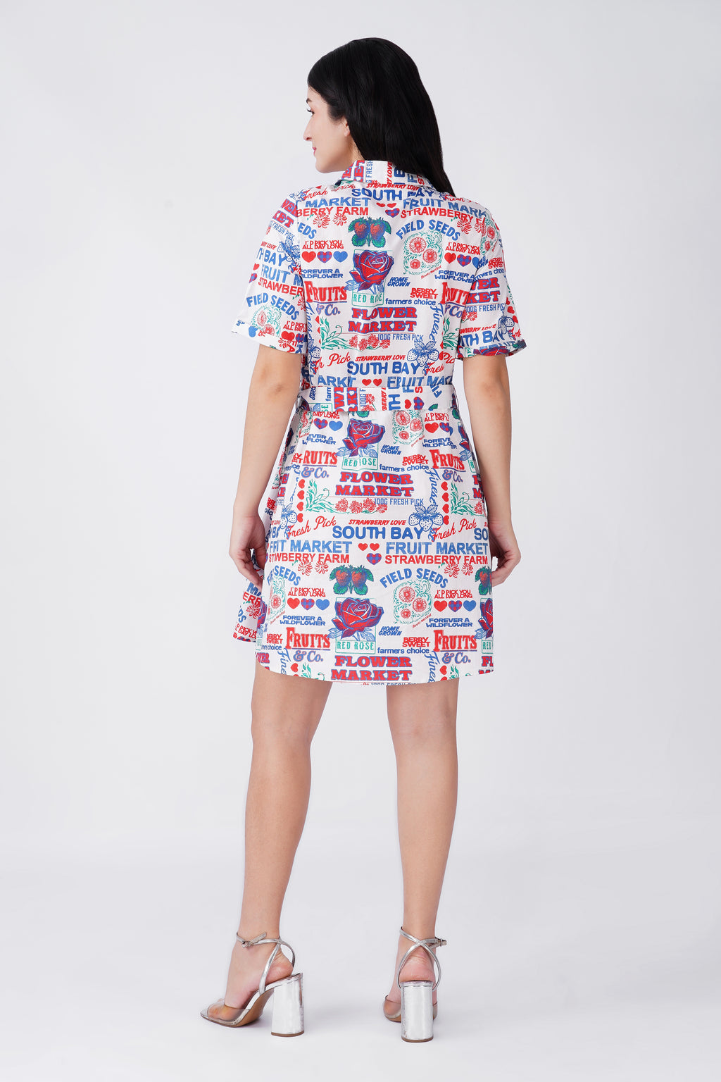 Quirky Rose White Dress