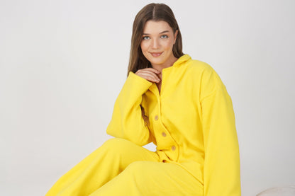 YELLOW FLEECE PJ SET
