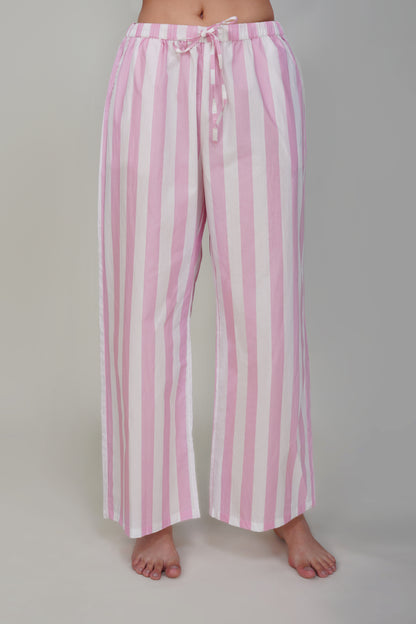 Pink Candy Stripe Pajama Set