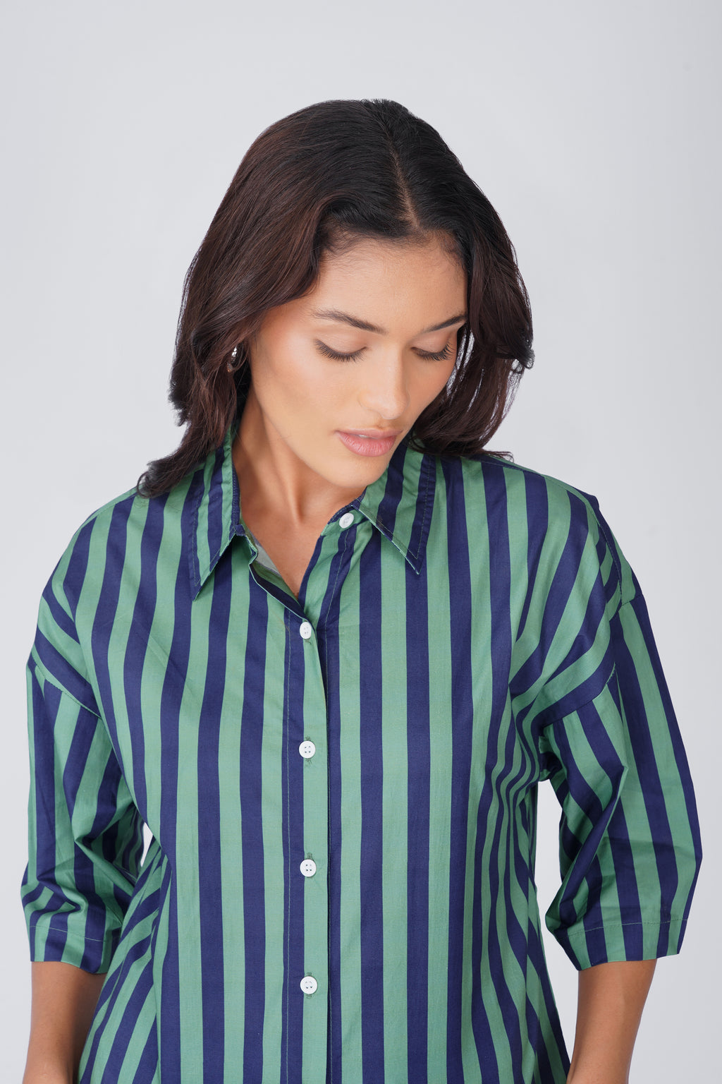 Emerald Navy Stripe Shirt
