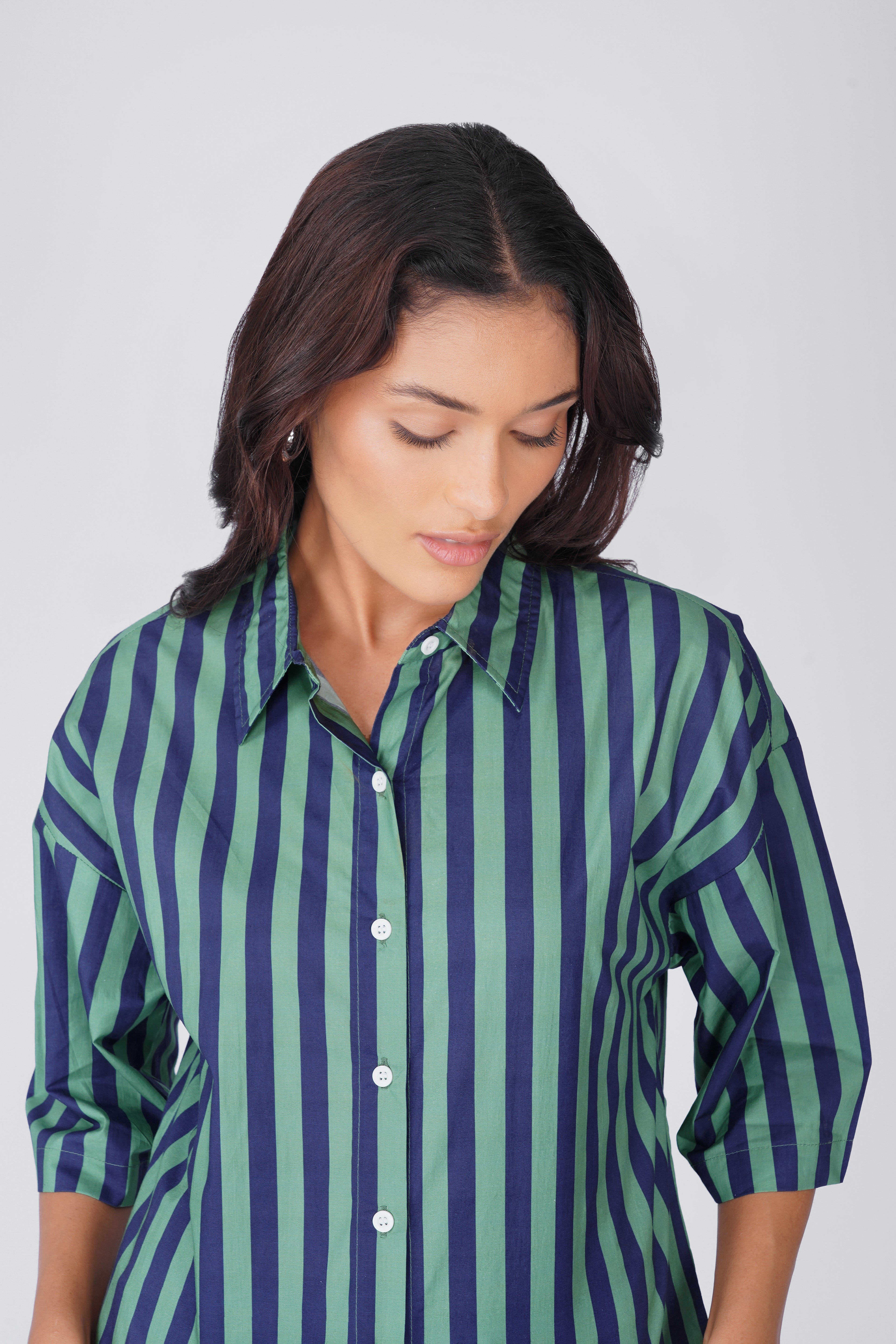 Emerald Navy Stripe Shirt