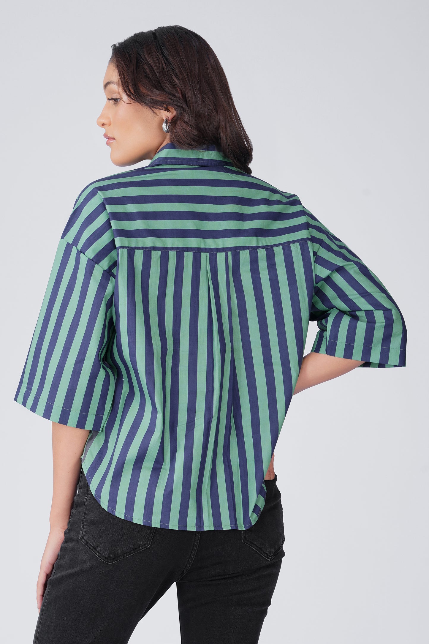 Emerald Navy Stripe Shirt