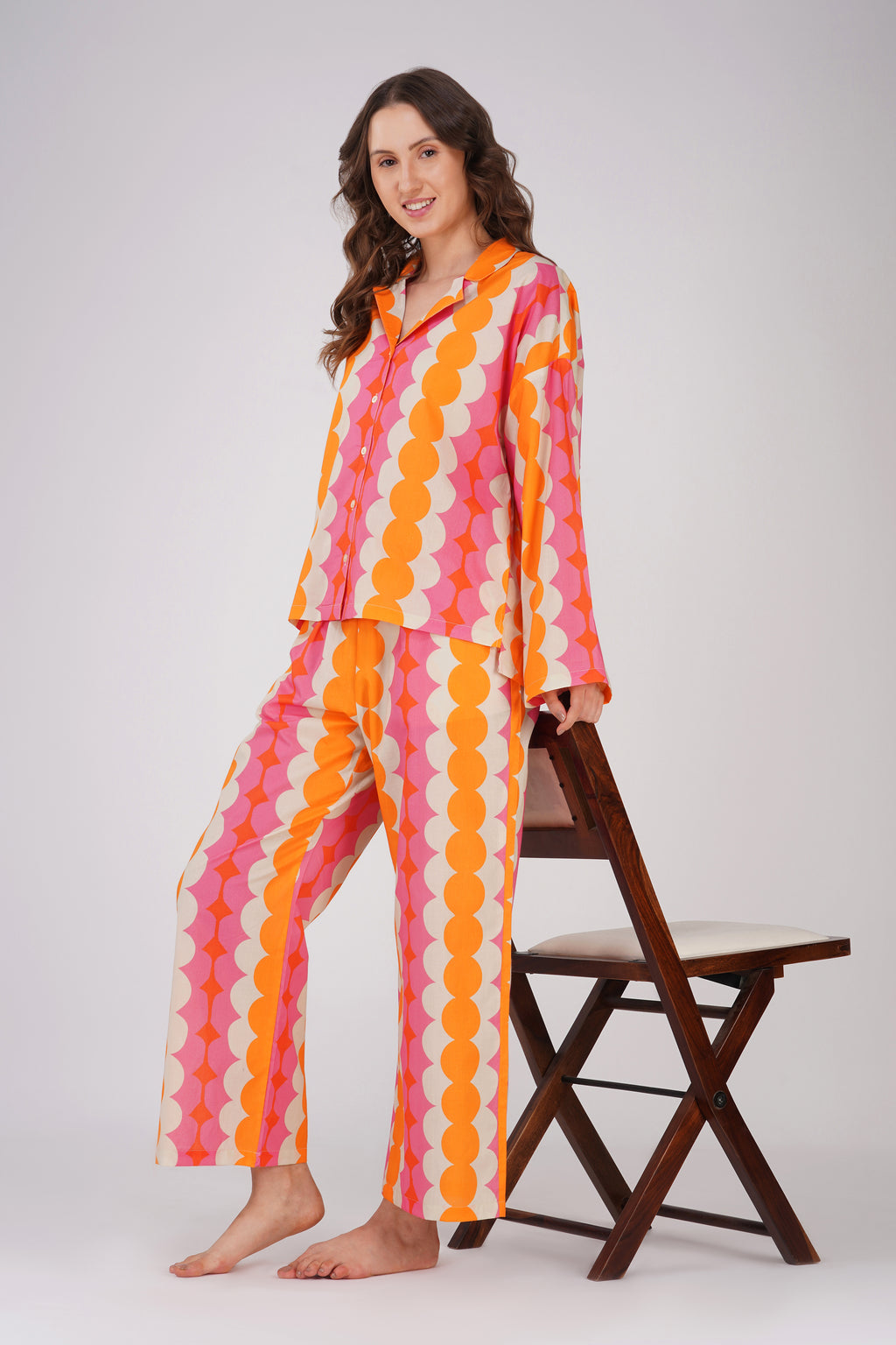 Geometric Melange Pyjama set - thebriefsstory