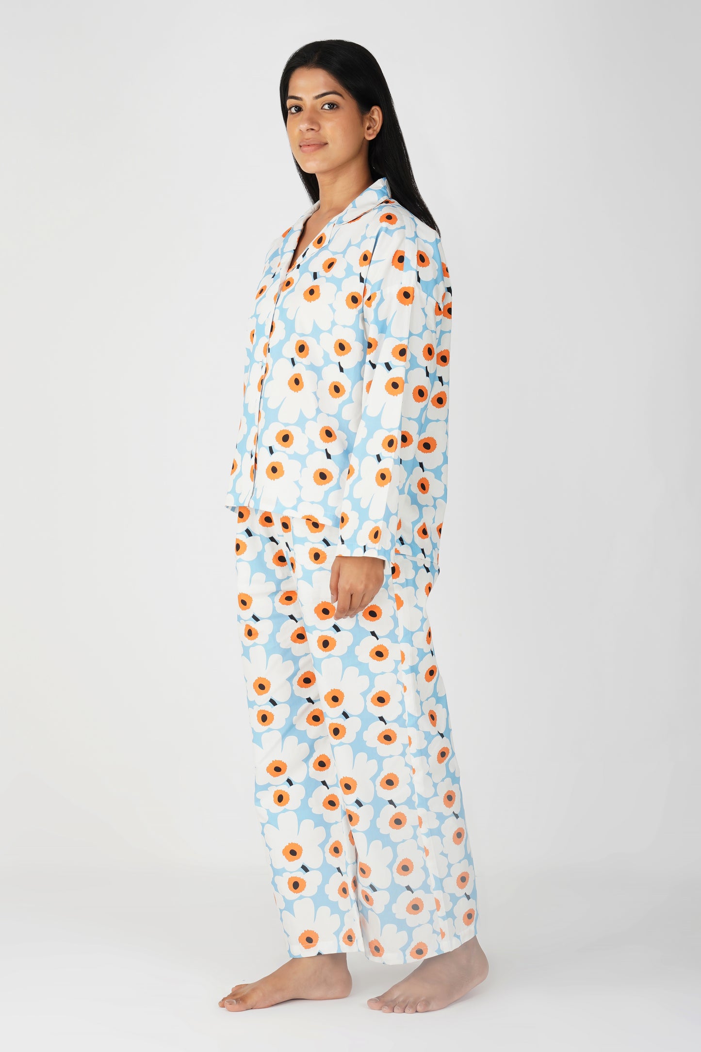 Light Blue Blossom Breeze Pajama Set