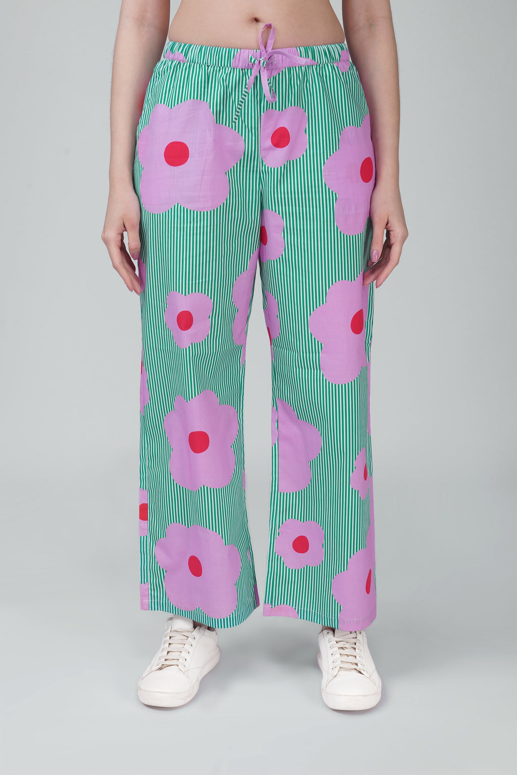 Green Flower Power Pajama Set