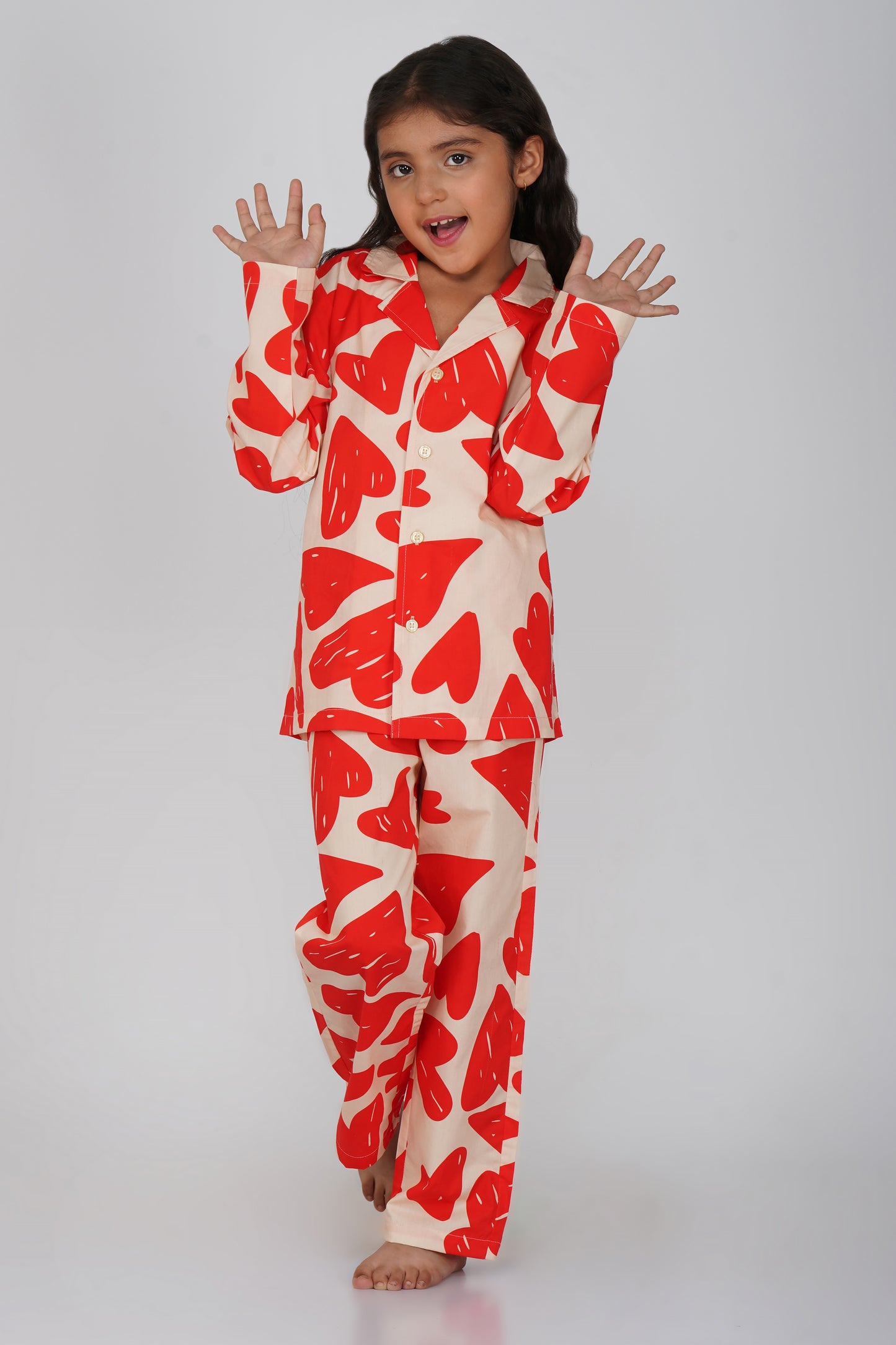 Heart Print Nightsuit