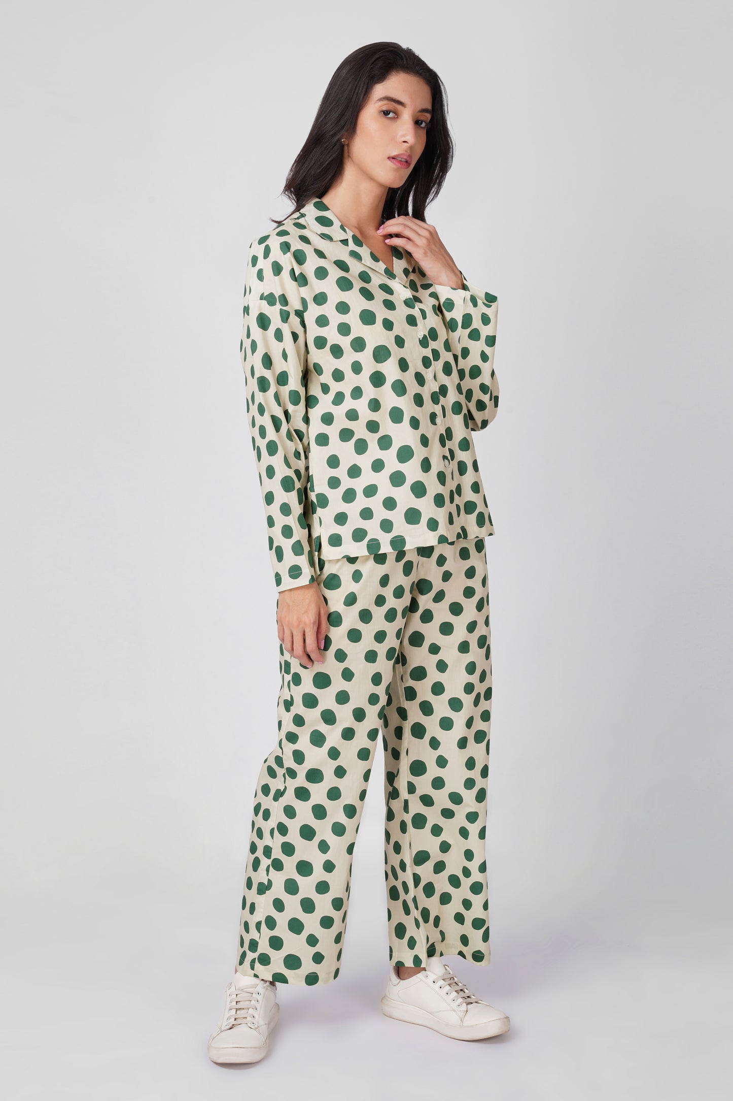 Green Polka Dot Set