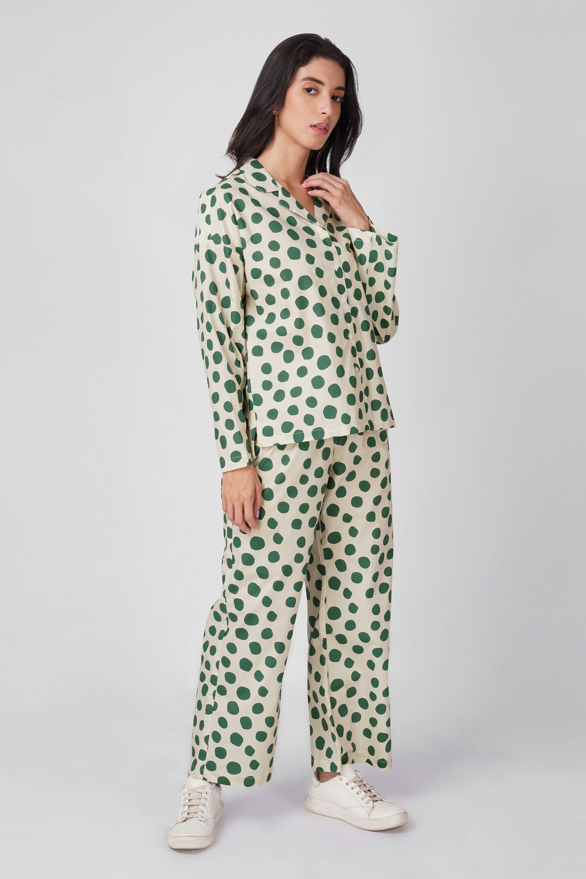 Green Polka Dot Set