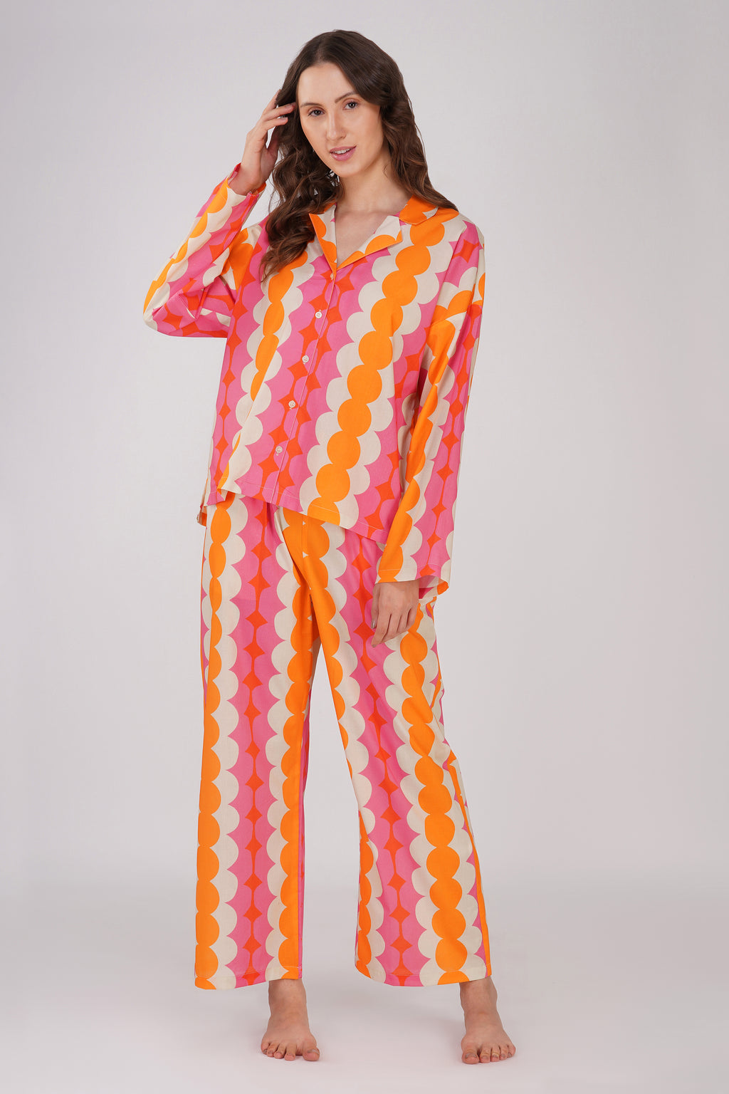 Geometric Melange Pyjama set - thebriefsstory