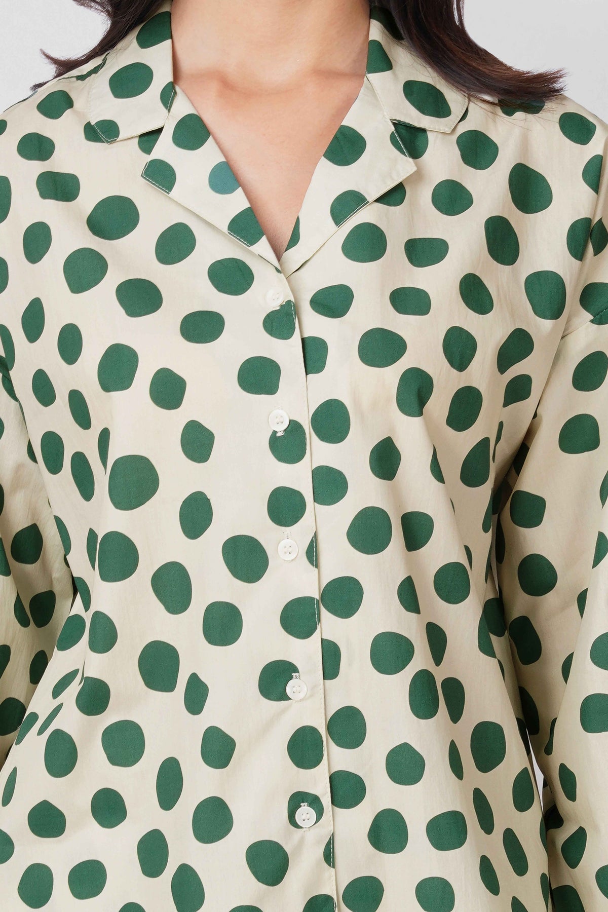 Green Polka Dot Set