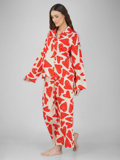 Val Heart Pajama Set