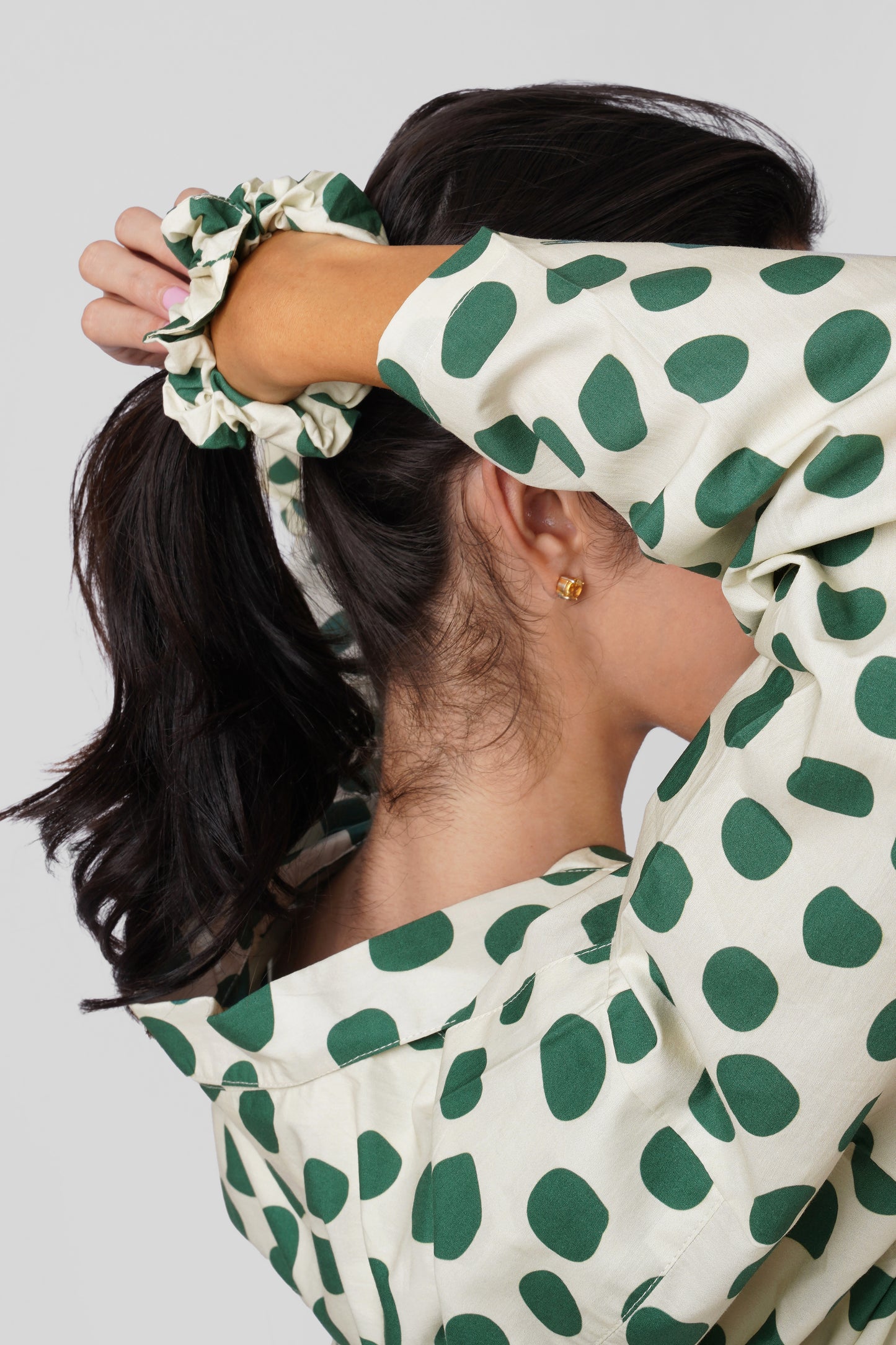 Green Polka Dot Set