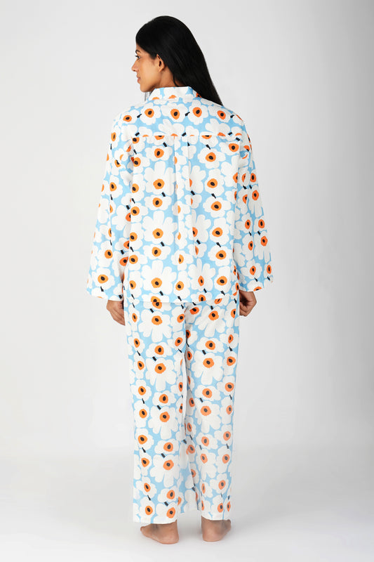 Light Blue Blossom Breeze Pajama Set