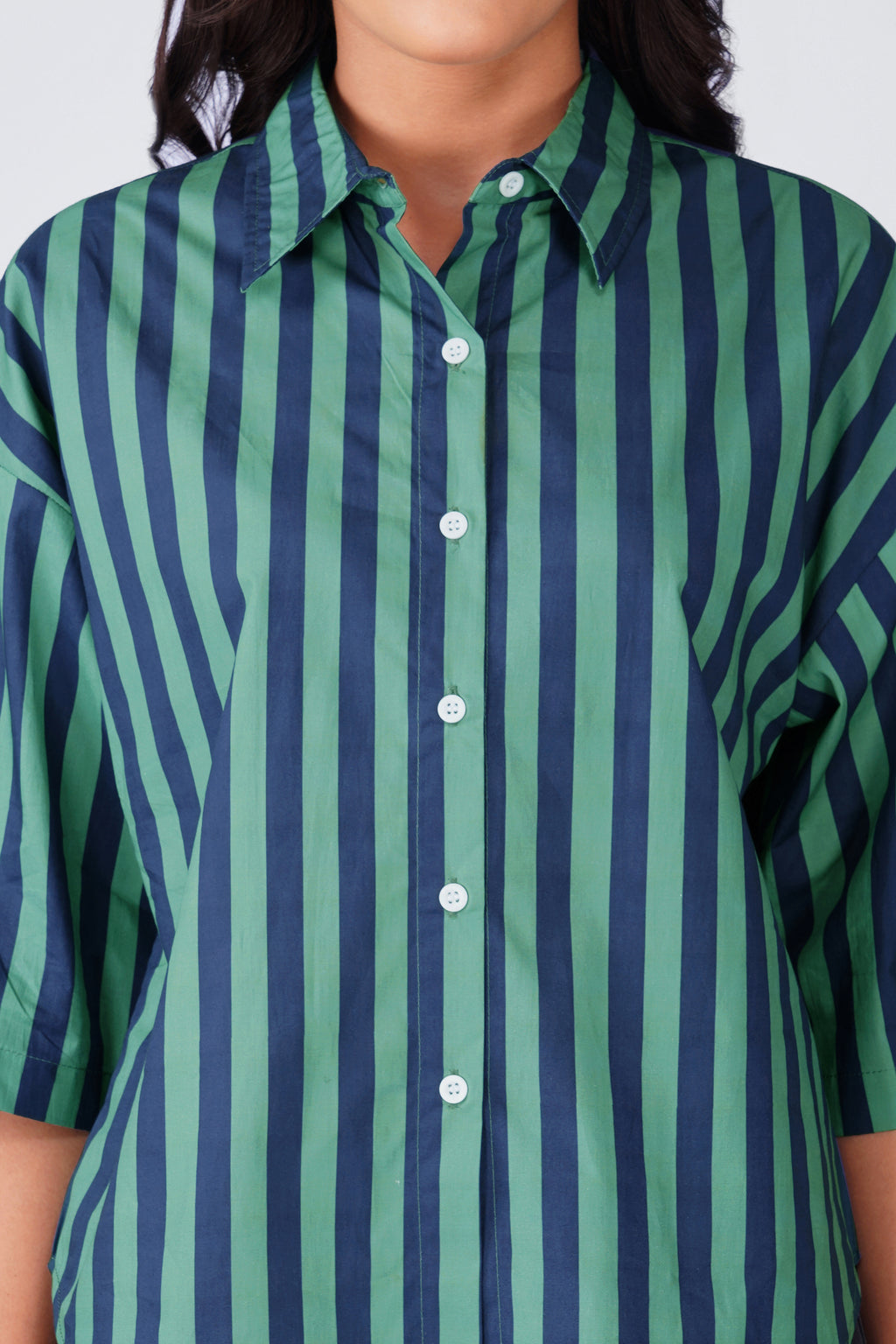 Emerald Navy Stripe Shirt