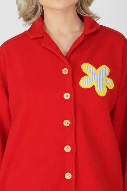 SOFT FLEECE MAROON PJ SET