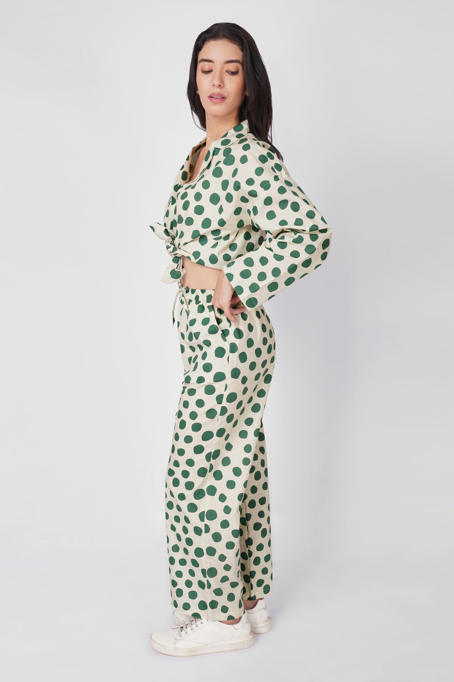 Green Polka Dot Set