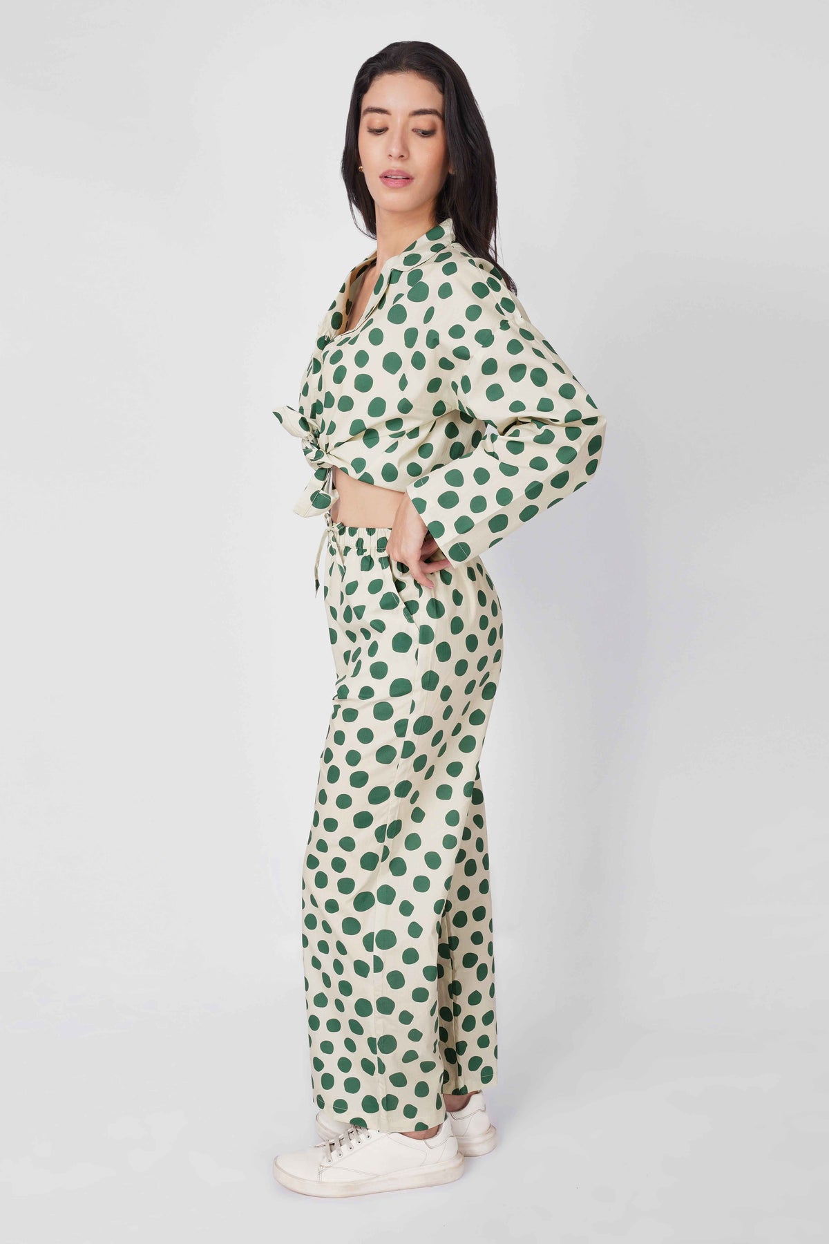 Green Polka Dot Set