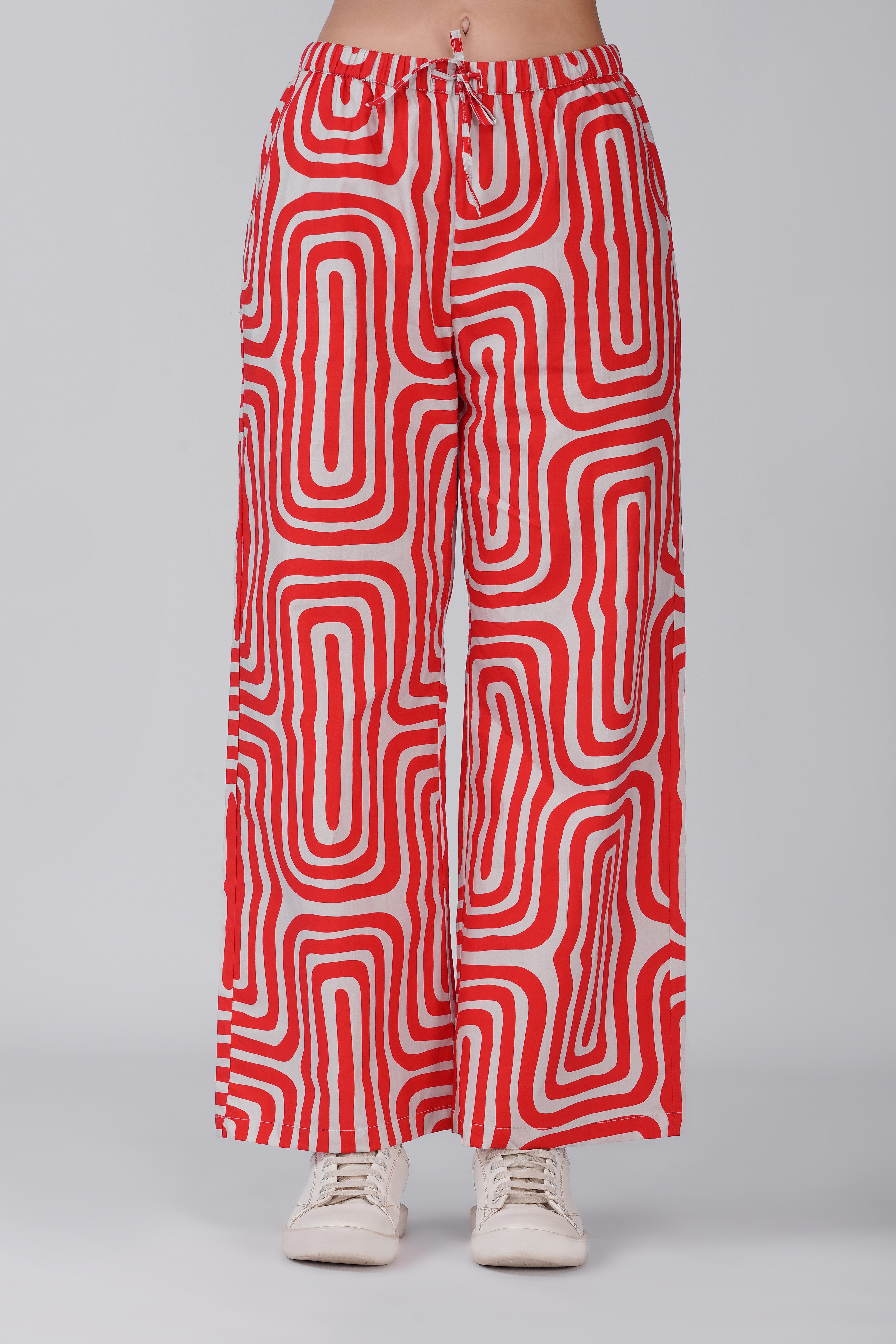 Red Maze Pajama Set
