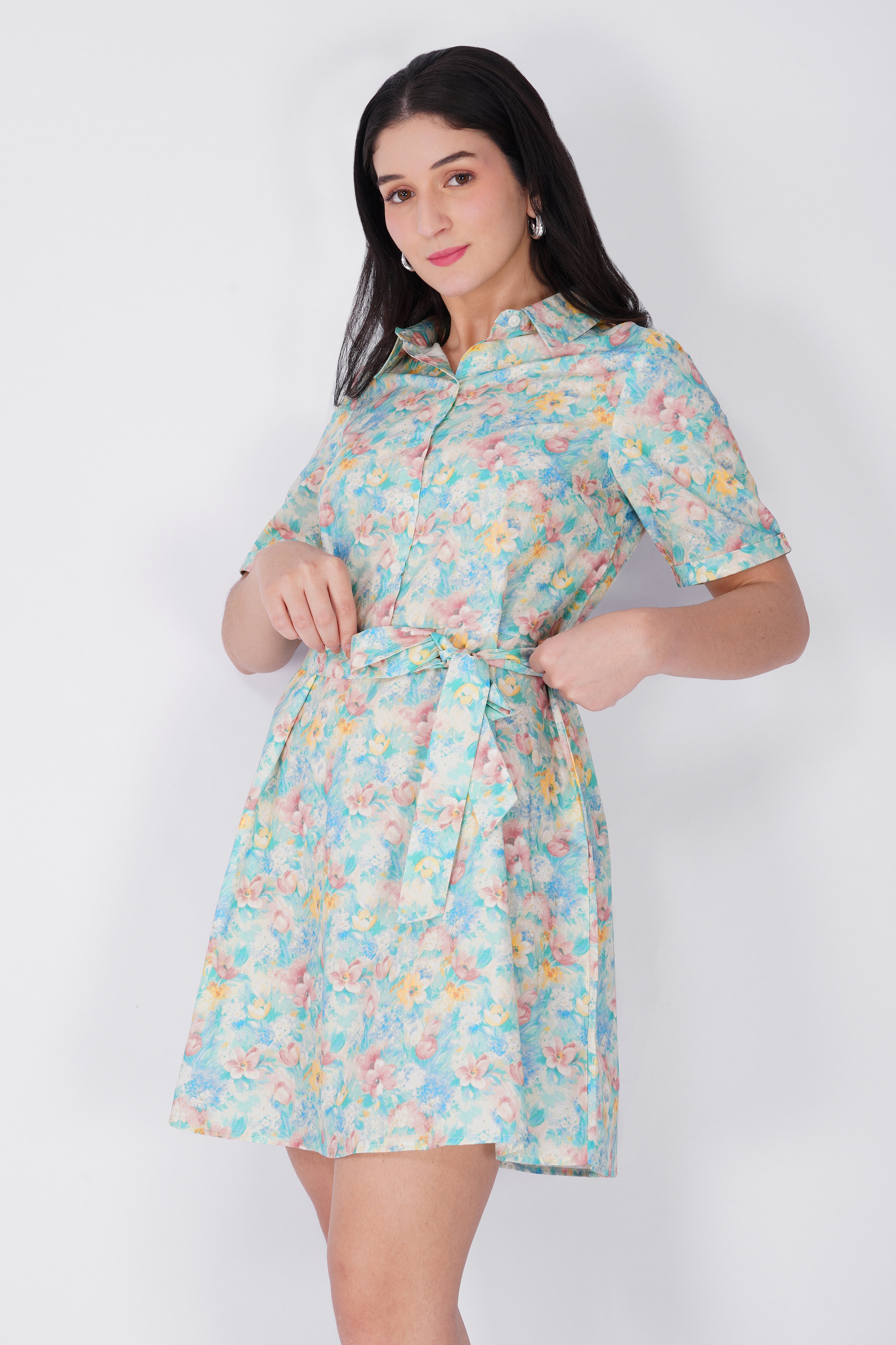 Soft Pastel Flower Dress