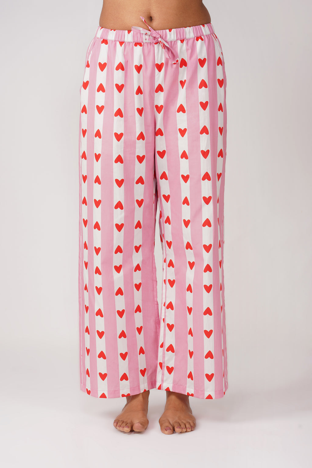 Sweetheart Pink & White Pajama Set - thebriefsstory
