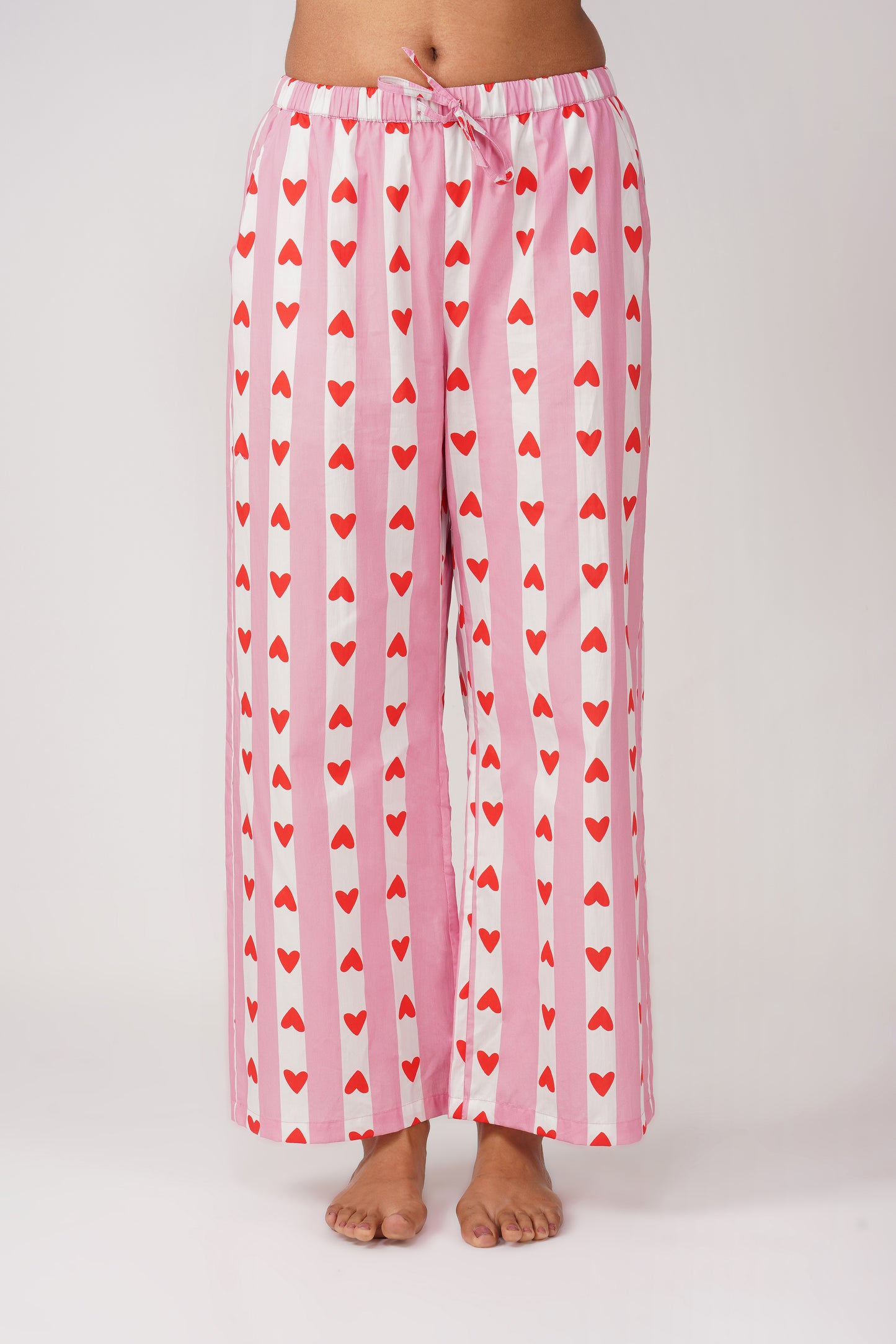 Sweetheart Pink & White Pajama Set