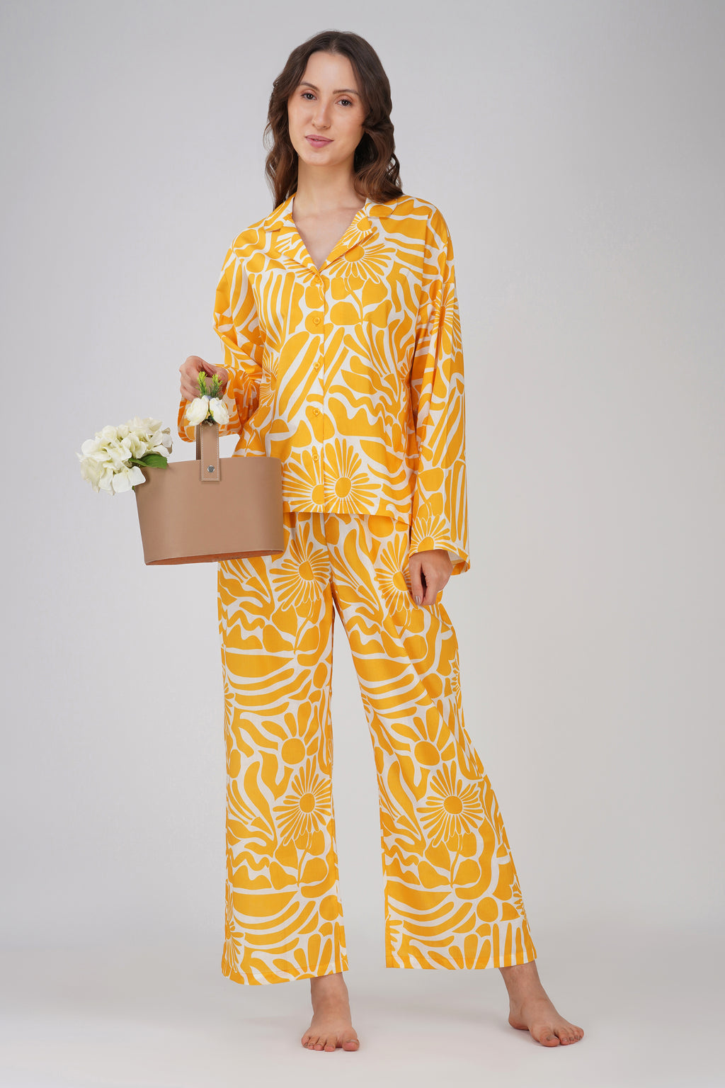 Sunshine Florals Pyjama set - thebriefsstory