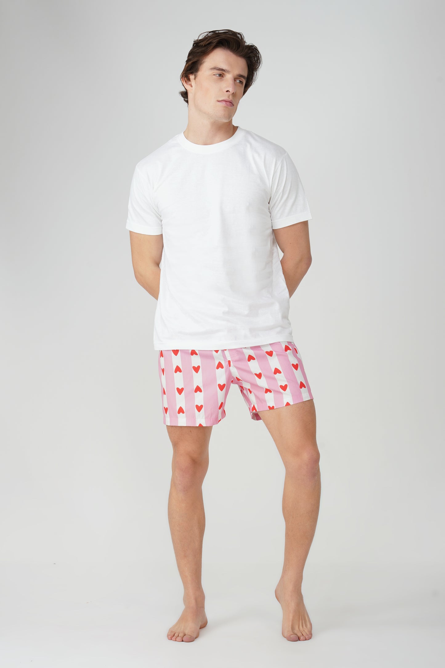 Sweetheart Pink & White Boxers