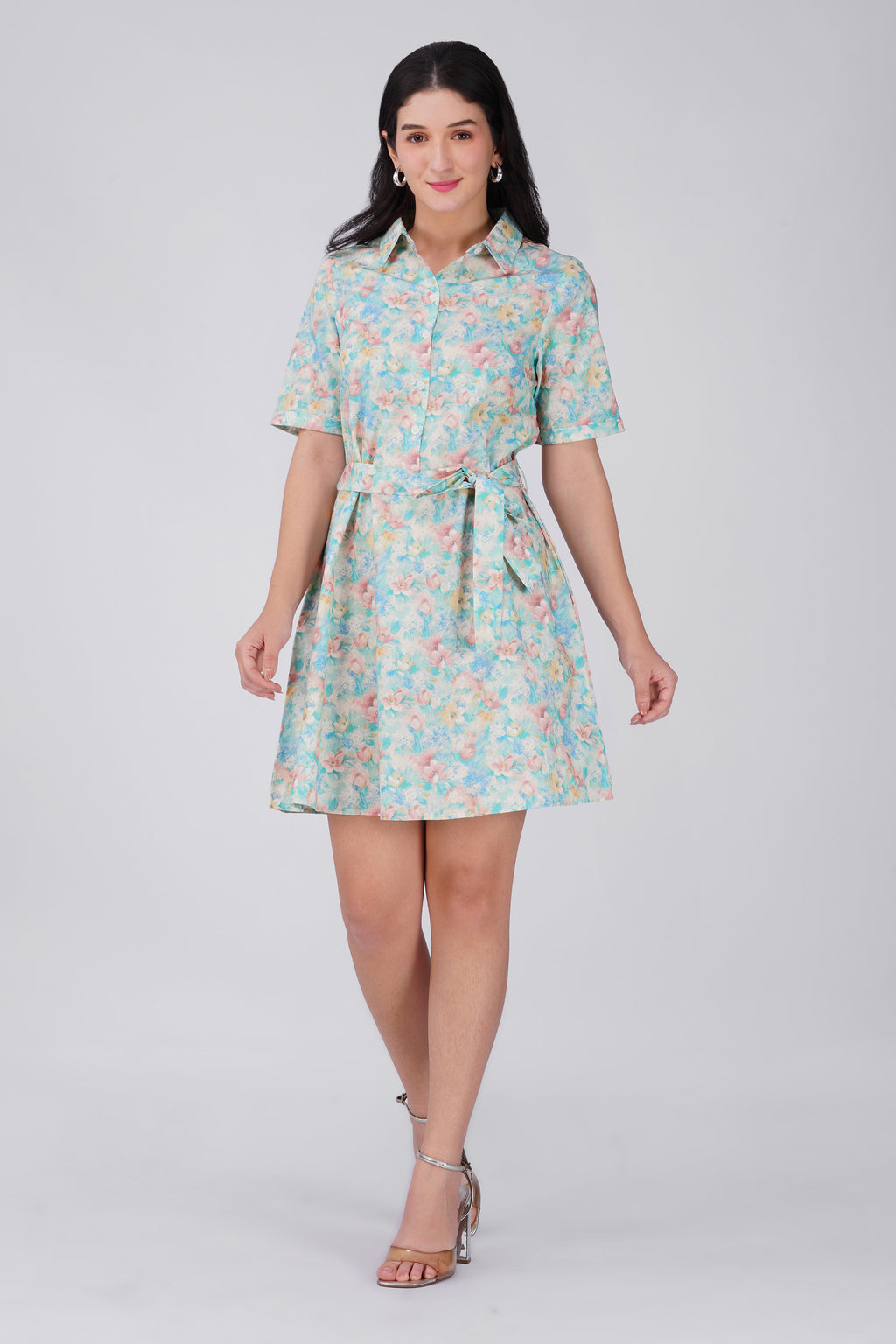 Soft Pastel Flower Dress