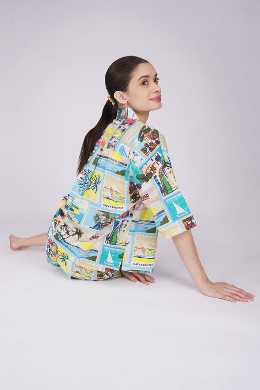 Coastal Vacation Shorts Set