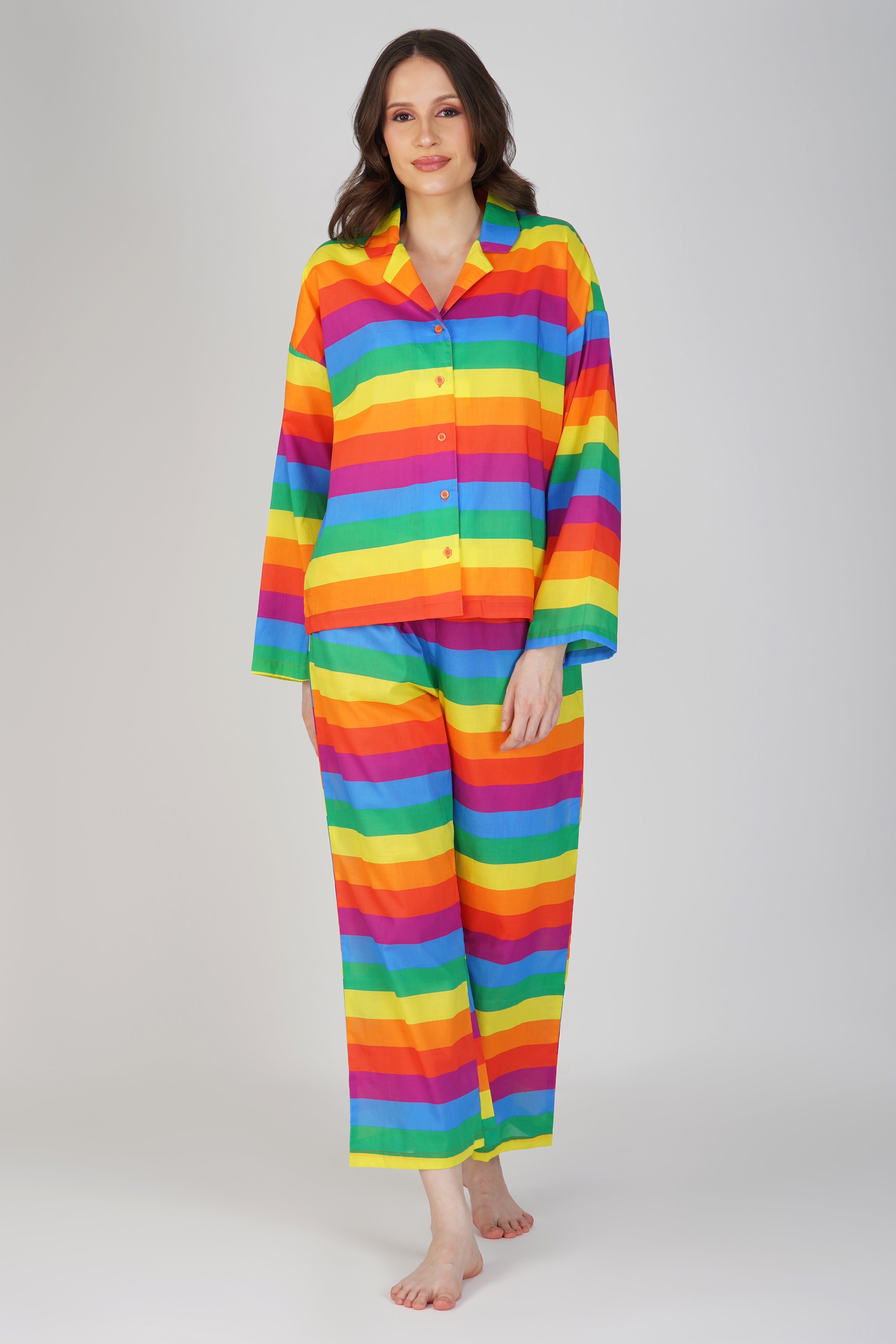 Pride Colorful Stripes Pyjama set - thebriefsstory