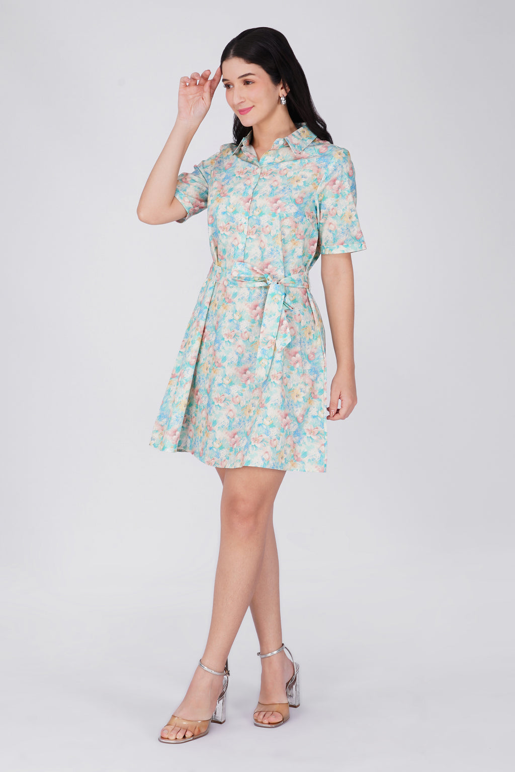 Soft Pastel Flower Dress