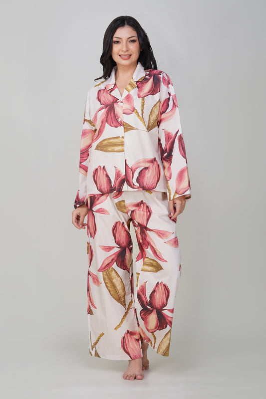 Big Pink Petal Pajama Set