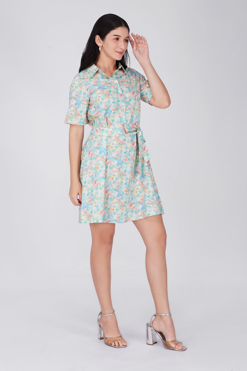 Soft Pastel Flower Dress