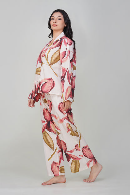 Big Pink Petal Pajama Set