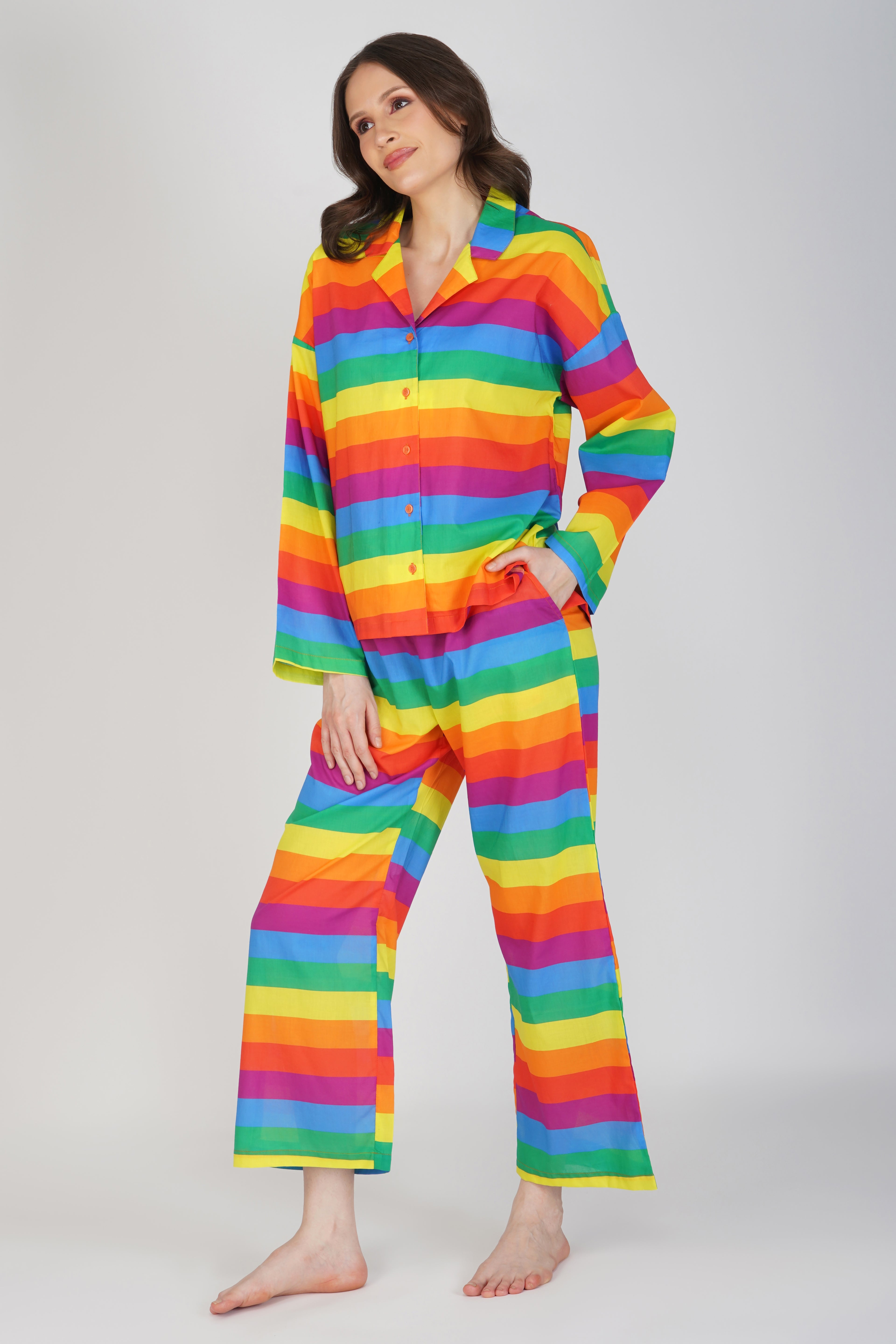 Pride Colorful Stripes Pyjama set - thebriefsstory