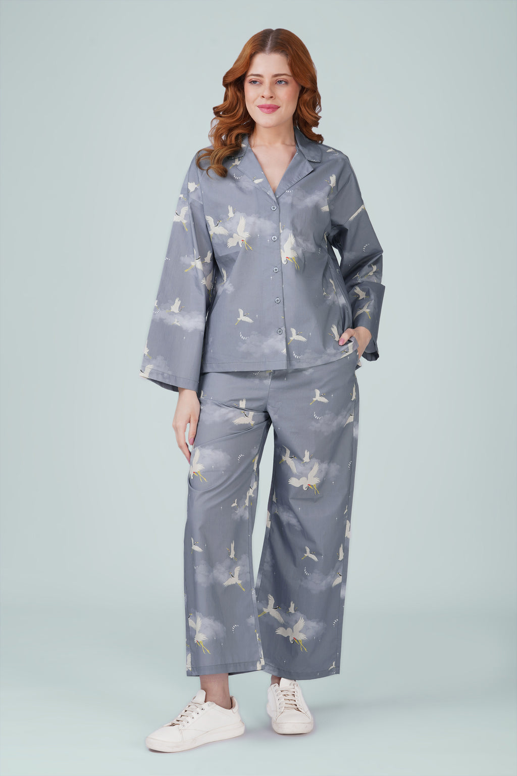 Cloud Crane Pajama Set